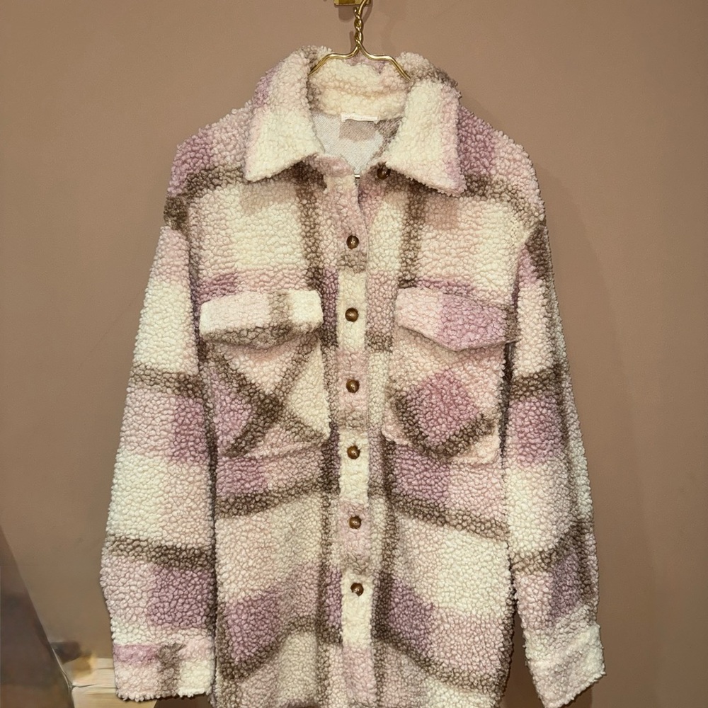 Allie Rose Teddy Sherpa in Pink, Brown, Cream